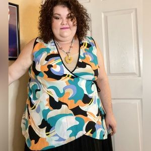 Ashely Stewart Retro Wrap Blouse 22/24
